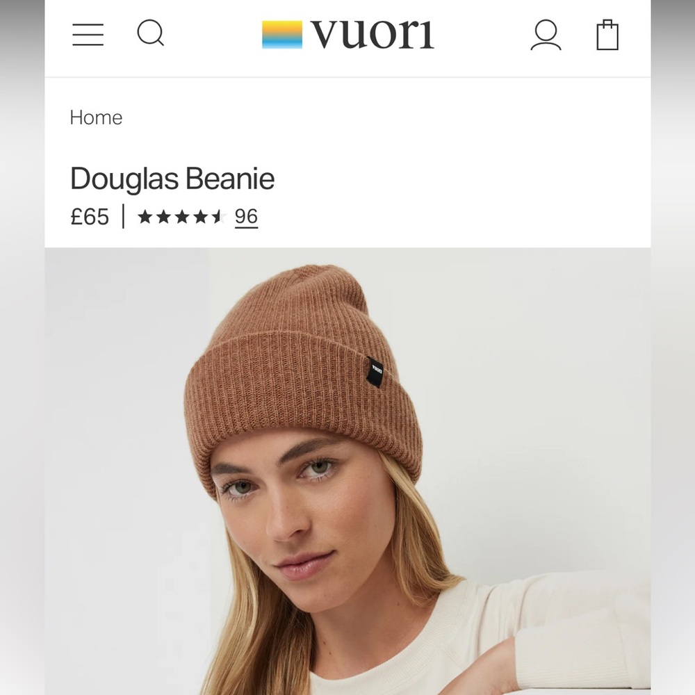 NWT Vuori Douglas Tan Beanie